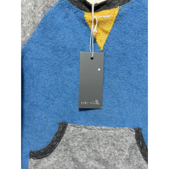 Lot Of 2 Miki Miette Short Sleeve Terry Cloth Rompers Color Block Size 6 Months - Picture 2 of 5